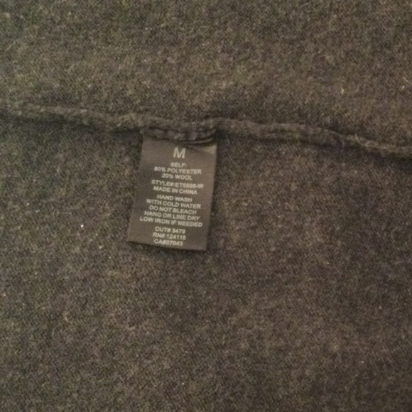 Wool blend charcoal cardigan M - Picture 5 of 5